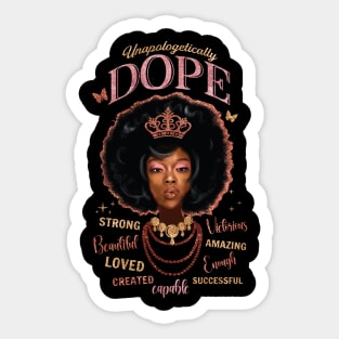 Unapologetically Dope Black History Month African American Sticker